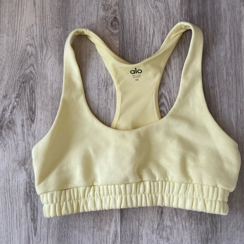 Alo Yoga Scoop Neck Sweatshirt Bra - Size XS